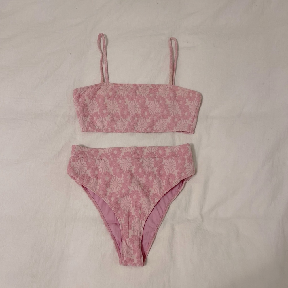 PINK FLOWER SWIM SET SIZE SMALL